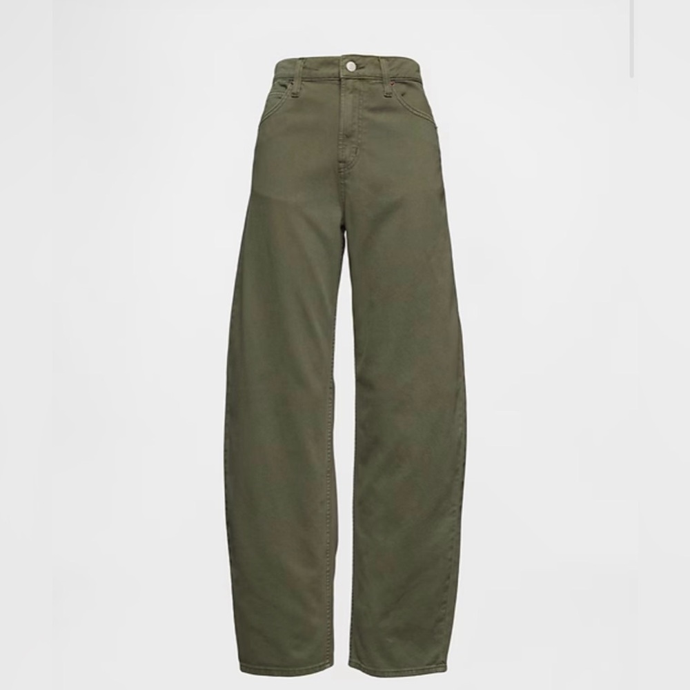 Gap High-Rise Barrel Jeans NWT 32/14 Tall Khaki Green Baggy Skater Streetwear - Picture 8 of 9